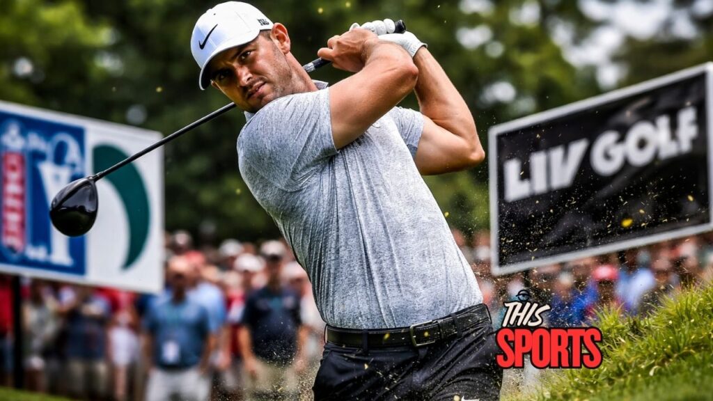 Brooks Koepka during a professional golf tournament amid rumors of his return to the PGA Tour from LIV Golf
