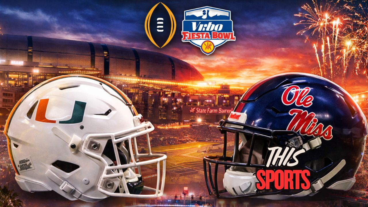 Miami Hurricanes vs Ole Miss Rebels competing in the CFP Fiesta Bowl semifinal at State Farm Stadium