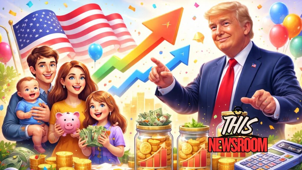 Trump investment accounts concept showing family wealth growth and long-term investing for children born in 2026