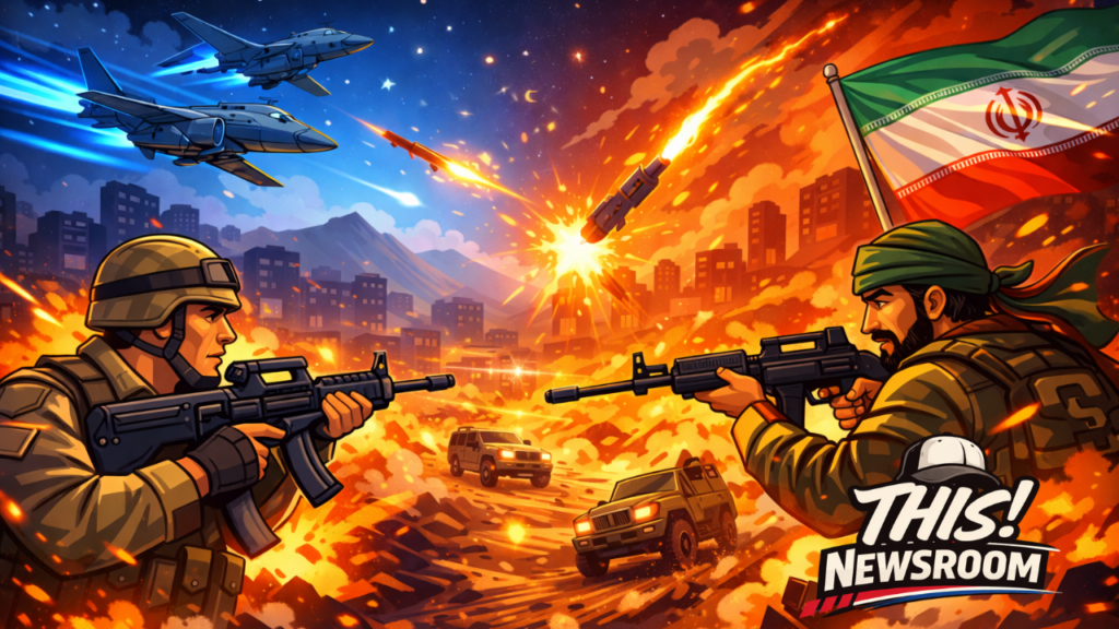 Air defenses activated across the Gulf following coordinated U.S. and Israeli strikes on Iran.