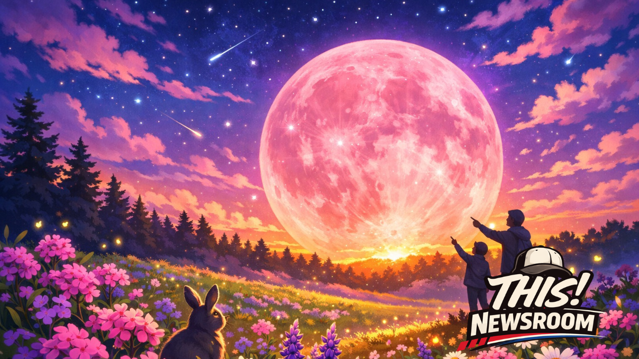 The Pink Moon rises April 1. Learn what it means, why it’s called the Pink Moon, and the best time to watch this stunning spring full moon.