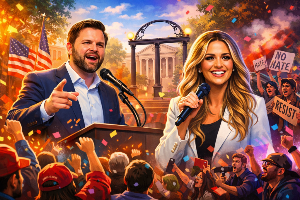 Erika Kirk Absent at TPUSA Event as JD Vance Faces Heckling at University of Georgia