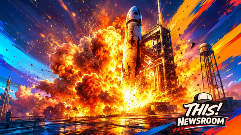 Blue Origin Rocket Explosion During Launch Pad Test Sends Shockwaves Through Space Industry