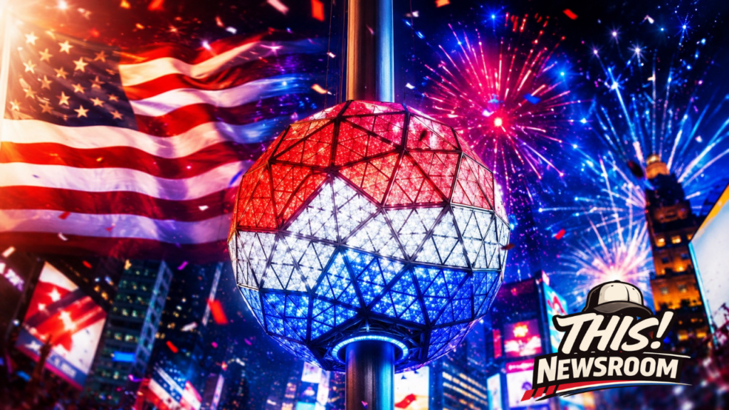 Times Square, New York City, Independence Day, July 4, America 250, Semiquincentennial, NYC, Ball Drop, Patriotic Events, Fourth of July, American History, National Celebration