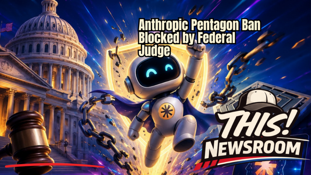 A federal judge blocked the Pentagon’s effort to blacklist Anthropic following a dispute over restrictions on military uses of Claude AI.