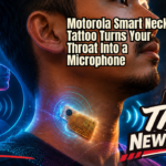 Motorola patented electronic skin technology designed to capture signals from the throat and function as a wearable microphone. But there’s an important catch behind the viral story.