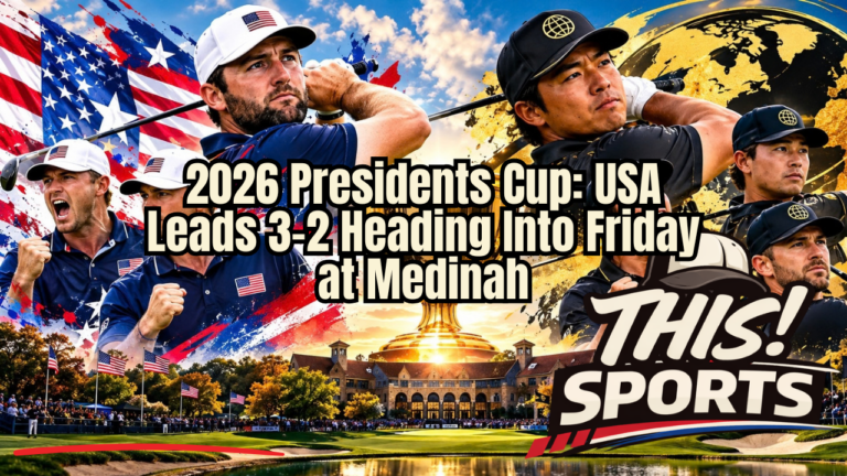 Team USA and the International Team battle for the 2026 Presidents Cup at Medinah Country Club.