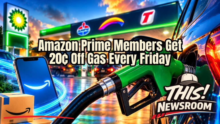 Amazon Prime members can receive 20¢ per gallon in fuel savings on eligible Fridays at participating stations.