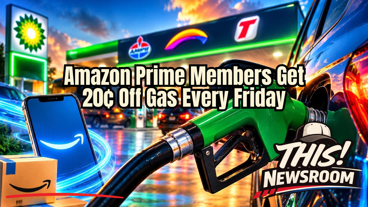 Amazon Prime members can receive 20¢ per gallon in fuel savings on eligible Fridays at participating stations.